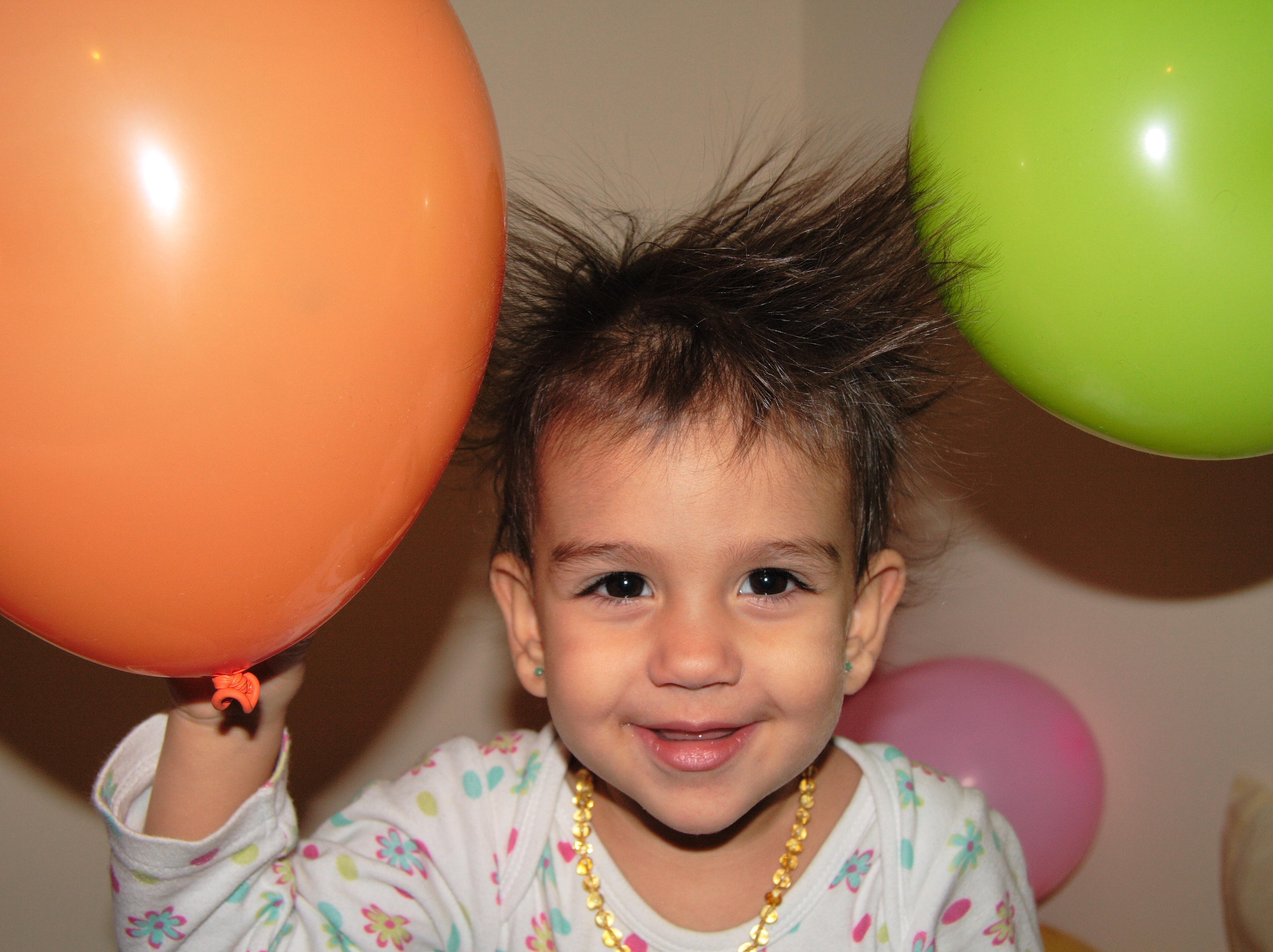 Playing with the ballons